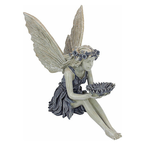 Fairy Sitting Garden Statue - Resin Angel Fairy Ornament for Garden, Lawn, and Home Decor