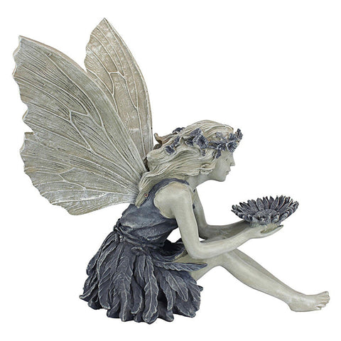 Fairy Sitting Garden Statue - Resin Angel Fairy Ornament for Garden, Lawn, and Home Decor