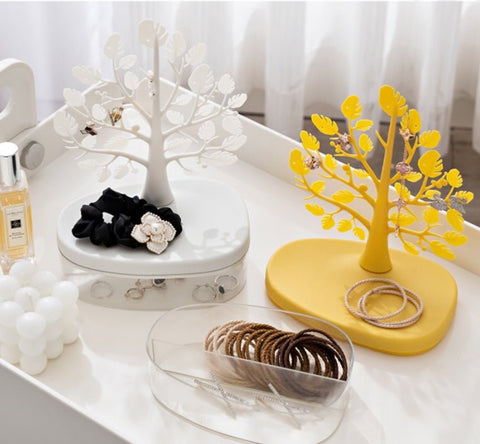 1pc Creative Tree Jewelry Storage Box - Dustproof Multi-functional Organizer for Jewelry & Cosmetics