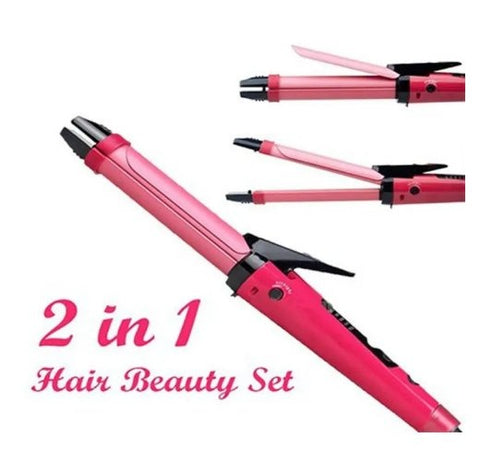 2 In 1 Hair Straightener & Curler | Dual Functionality, Fast Heat-Up, and Adjustable Temperature for All Hair Types