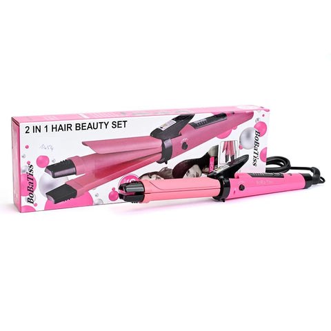 2 In 1 Hair Straightener & Curler | Dual Functionality, Fast Heat-Up, and Adjustable Temperature for All Hair Types