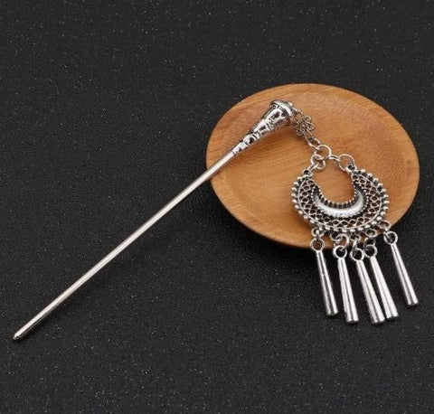 Hair Clasp Hair Jewelry - Ethnic Silver Alloy Zen Hairpin