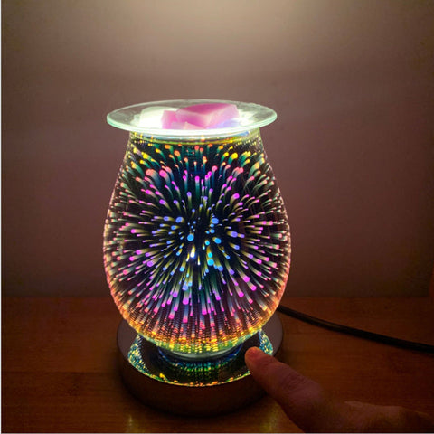 LED Lights Holiday Decoration – 3D Firework Aromatherapy Lamp with Touch Sensor and Luminous Effect