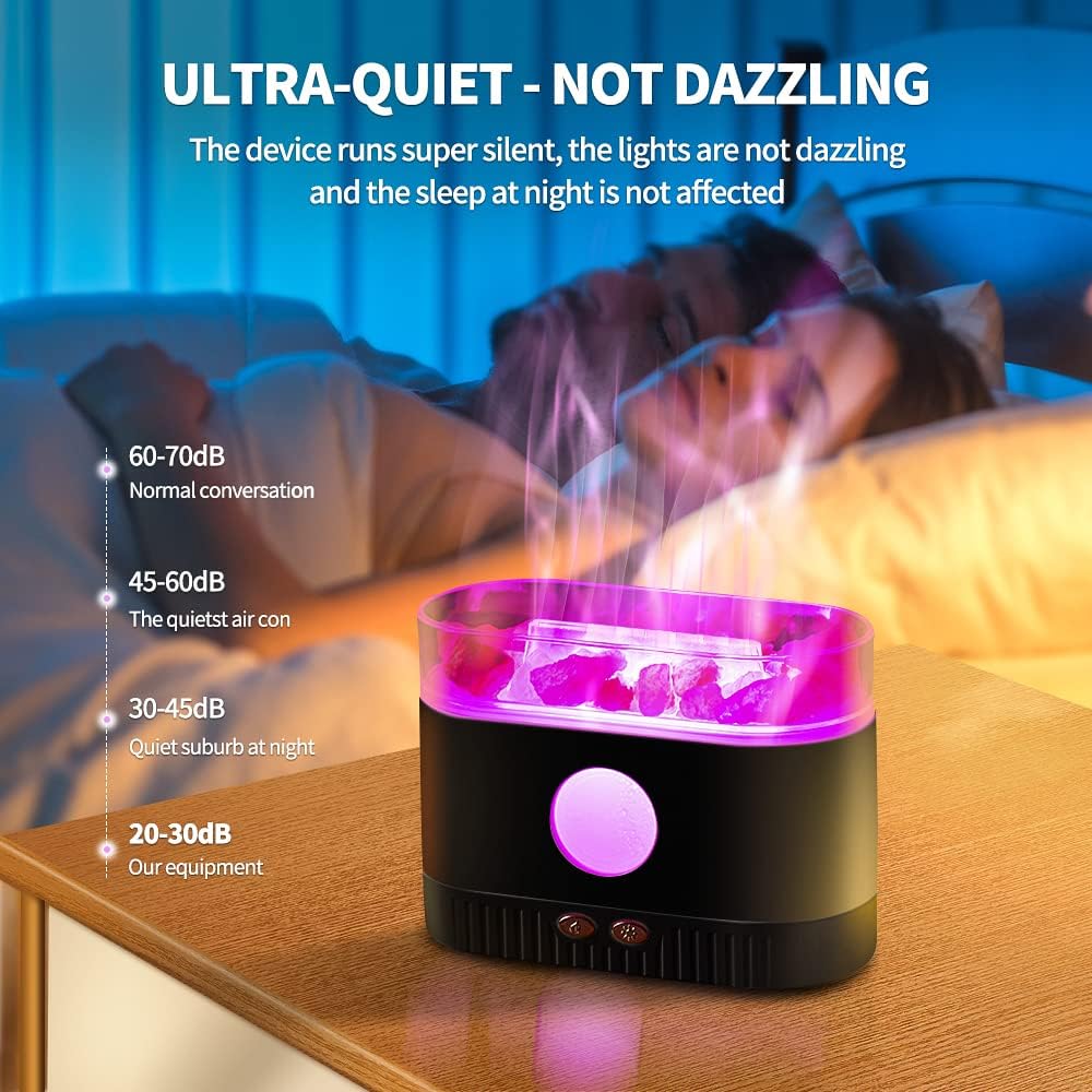 Salt Lamp Aroma Diffuser 200ML with Humidifier & LED Light