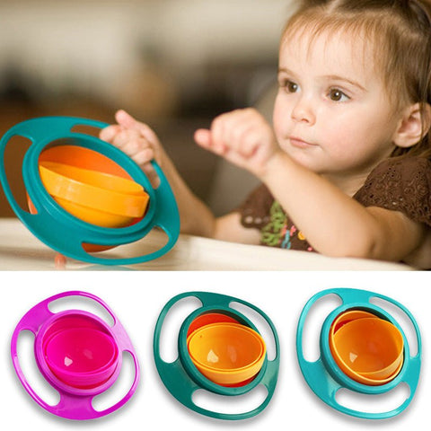 360° Rotating Spill-Proof Bowl for Babies