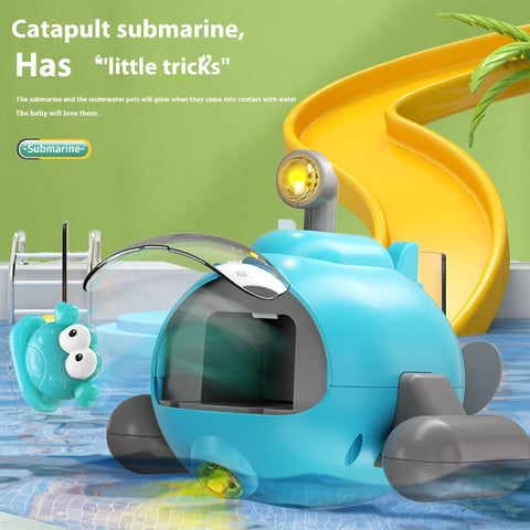 Luminous Catapult Submarine Water Toy - Interactive Bath Toy for Kids