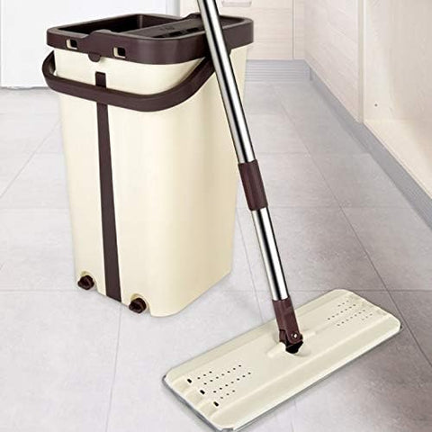 Dual-Chamber Mop | Adjustable Handle & Super Absorbent Microfiber for Floor Cleaning