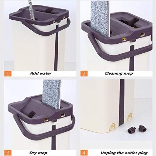 Dual-Chamber Mop | Adjustable Handle & Super Absorbent Microfiber for Floor Cleaning