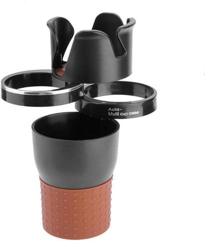 Auto Multi Cup Holder | 360° Rotating Dual Car Cup Holder Expander for Space Saving & Versatile Drink Storage