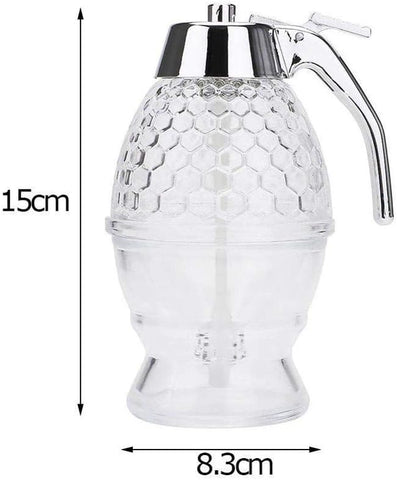 Honey Dispenser | Jar with Easy-to-Use Dipper | Perfect for Dining