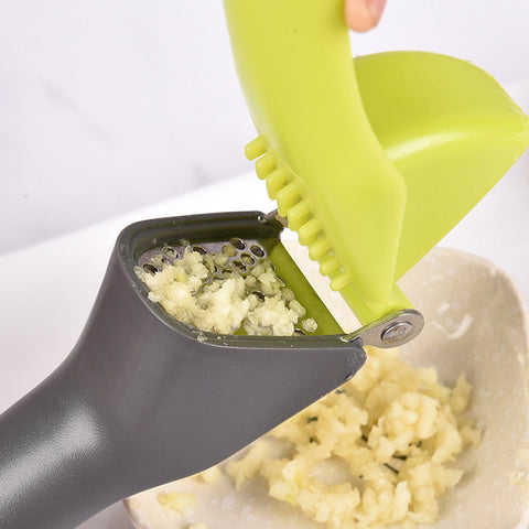 Plastic Garlic Masher with Stainless Steel Handle - Modern and Simple Design