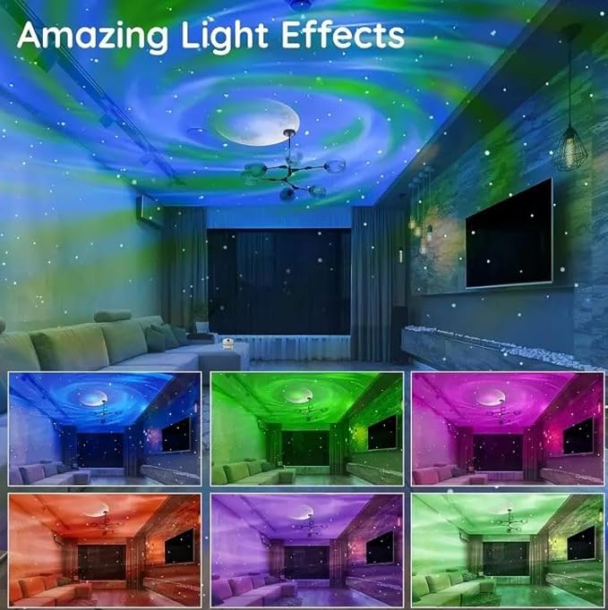 Galaxy Light Lamp | Bluetooth, Aurora Projection & Remote Control – Stunning Star and Moon Projector for Bedrooms & Home Decor