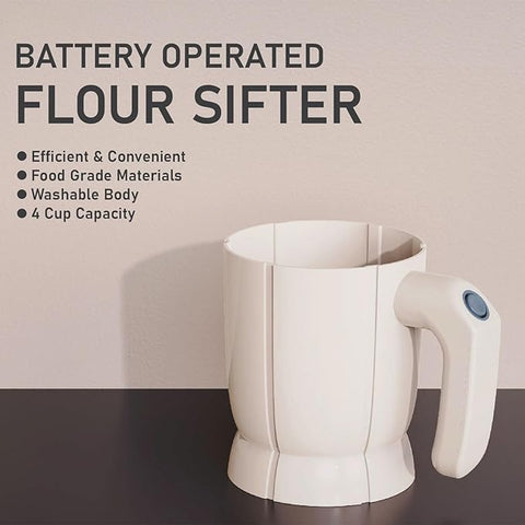 Electric Flour Sifter | Effortless Baking with Smooth, Lump-Free Results