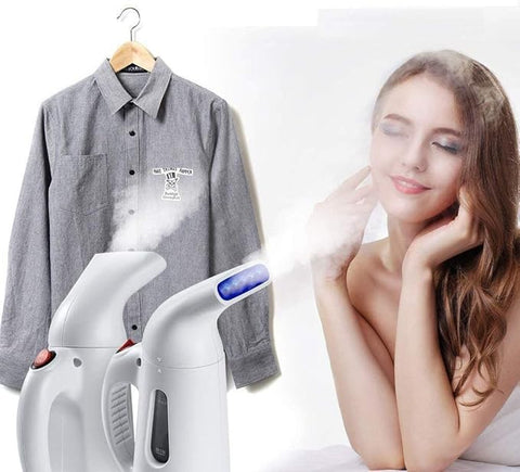 Portable Garment & Facial Steamer | Dual Function for Clothes Ironing & Facial Care | Compact Travel Steamer