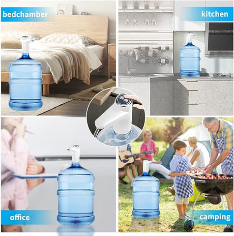 Touch Electric Water Pump | Portable & Rechargeable Dispenser for 2-5 Gallon Bottles | Easy Installation, Safe FDA-Grade Material, Compact & USB Rechargeable