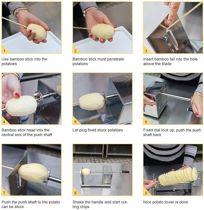 Stainless Steel Potato Slider | Durable & Easy-to-Use Manual Slicer for Effortless Cutting