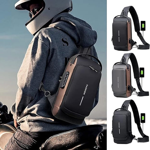 Multifunction Sling Bag | Anti-Theft Crossbody Backpack with USB Charging Port for Men & Women | Water-Resistant, Durable & Scratch-Proof Design"