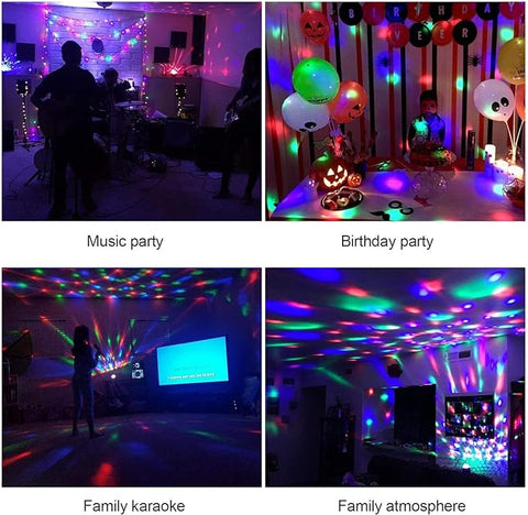 LED Party Light | 7 Color Disco Lights, Voice-Activated & Flash Mode for Parties, Events, and Gifts