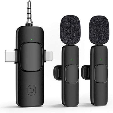 Mini Wireless Streaming Microphone | Plug & Play Noise Reduction Mic for Video Recording, Interviews, YouTube, TikTok, Live Streaming | Mini Wireless Microphone