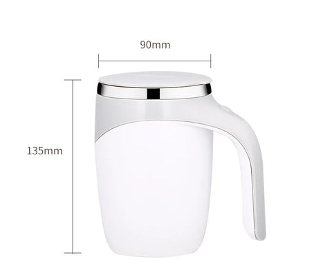 Electric Stirring Cup – Full-Automatic Magnetic Rotating Coffee Mug, Rechargeable & Battery Options, 380ml