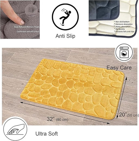 Microfibre Memory Mat | Ultra-Comfortable, Water-Resistant & Anti-Slip Mat for Versatile Use