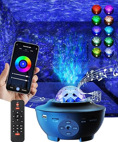 Galaxy Ocean Light Projector | Starlight Effect, Built-in Hi-Fi Speaker & APP Control – Perfect Room Decor & Gift for All Occasions