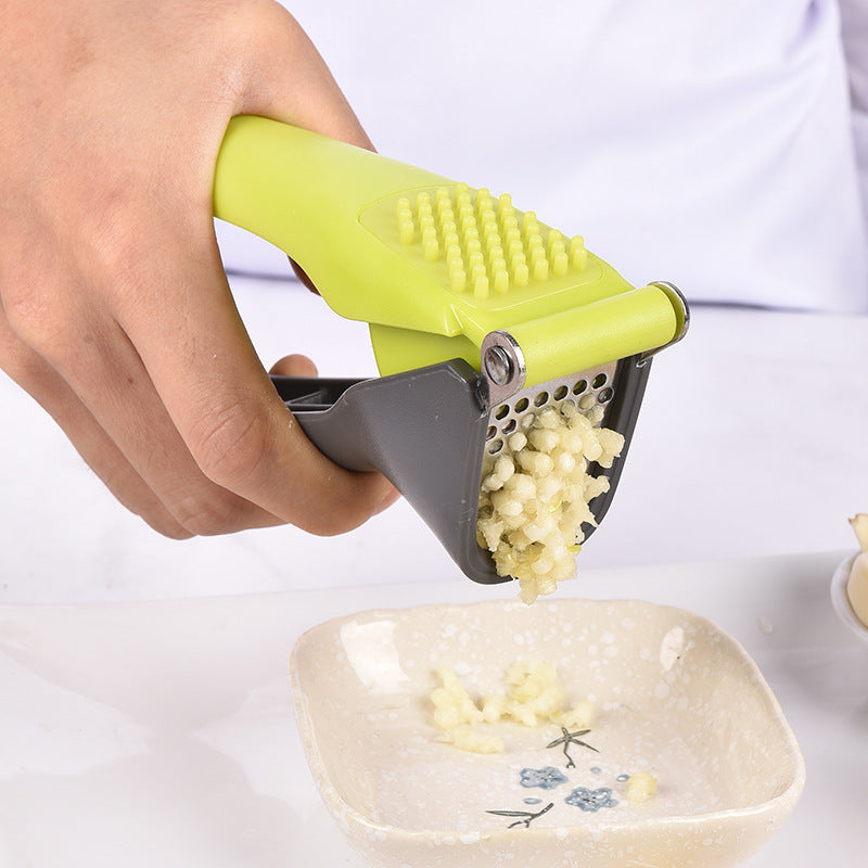 Plastic Garlic Masher with Stainless Steel Handle - Modern and Simple Design