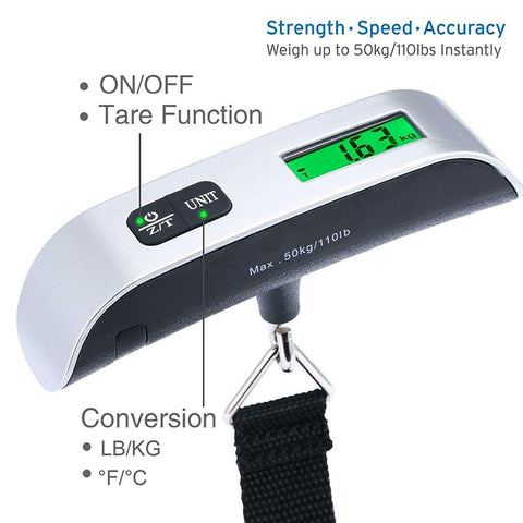 Electronic Luggage Scale | 50kg Capacity, Precise Weight, Travel-Friendly