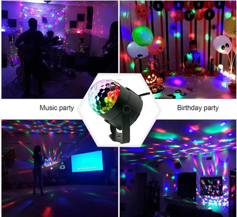 LED Party Light | 7 Color Disco Lights, Voice-Activated & Flash Mode for Parties, Events, and Gifts