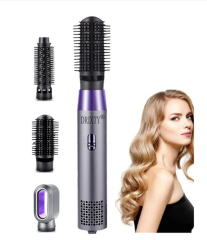 Pro Hot Air Brush | Hair Dryer, Curling Iron & Straightener Brush with Adjustable Heat | Volumizing, Damage-Free Styling Tool for All Hair Types