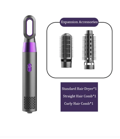 Pro Hot Air Brush | Hair Dryer, Curling Iron & Straightener Brush with Adjustable Heat | Volumizing, Damage-Free Styling Tool for All Hair Types