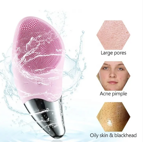 Facial Cleansing Brush For Women | Waterproof Silicone Exfoliating Brush for Radiant Skin