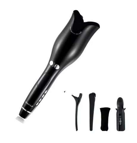 Rotating Ceramic Hair Curler | Automatic, Frizz-Free Curls with Adjustable Settings & 360-Degree Rotation