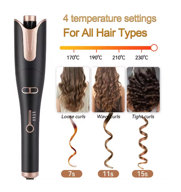 Hair Iron Curling | Quick Heat-Up, Versatile Styling & Frizz-Free Finish for Long-Lasting Curls