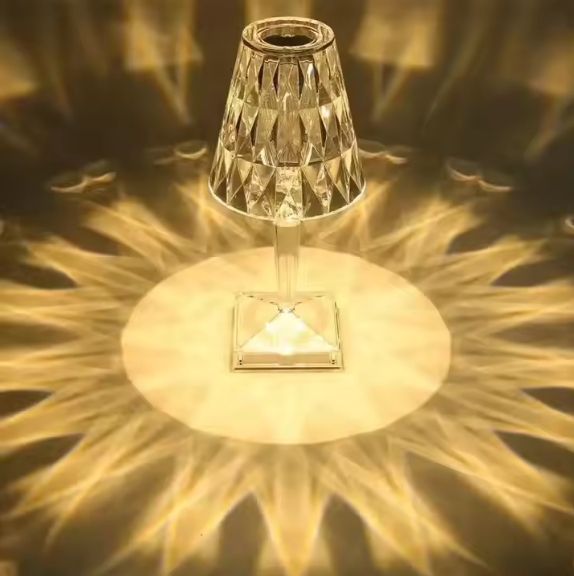 Crystal Touch Table Lamp | Elegant, Touch-Controlled Lighting with Adjustable Brightness