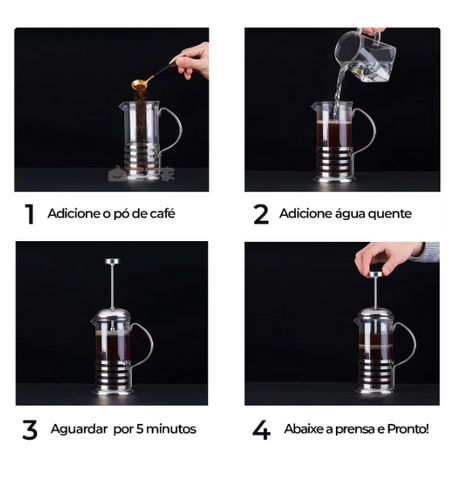 French Press Glass Coffee Maker | Precision Brewing & Elegant Design