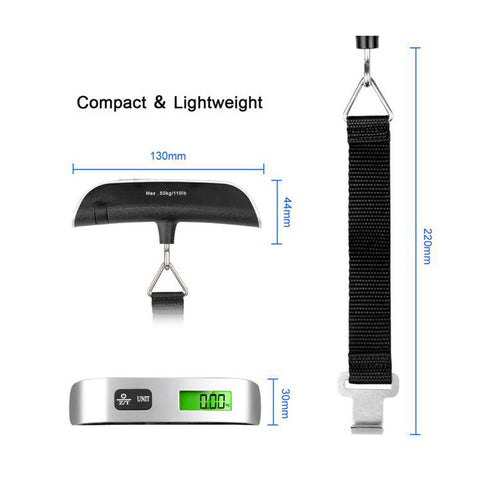 Electronic Luggage Scale | 50kg Capacity, Precise Weight, Travel-Friendly