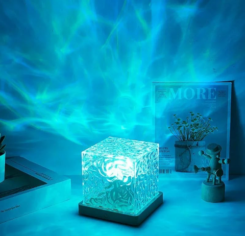 Water Wave Light Lamp | Elegant Table Lamp with Remote Control for a Relaxing Ambiance