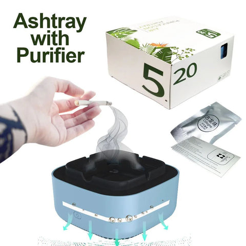 Purification Ashtray | Built-in Filtration for a Cleaner, Odor-Free Smoking Experience