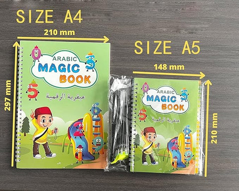 Arabic Magic Book – Reusable Writing Board for Learning & Motor Skill Development