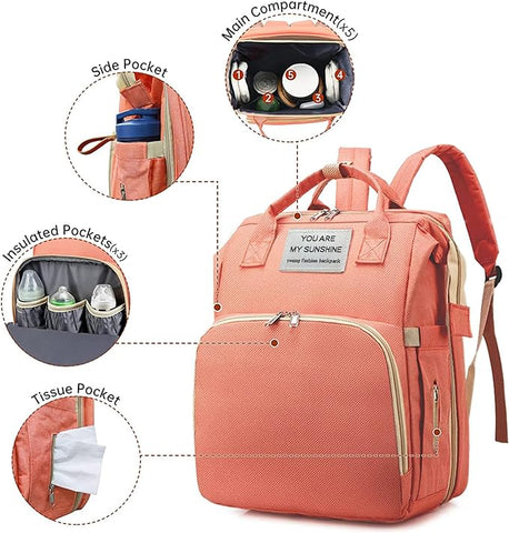 Baby Foldable Backpack | Versatile, Durable, & Stylish Diaper Bag for Busy Parents