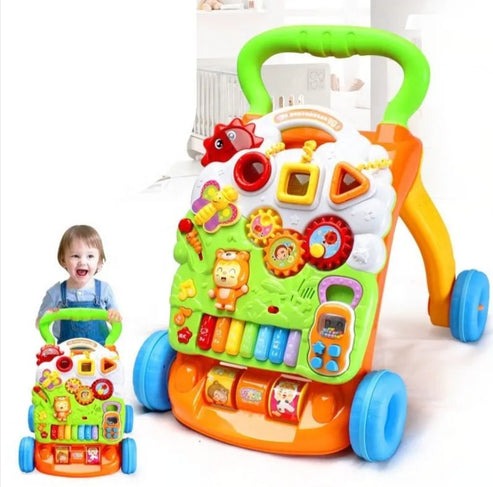 Baby Walker | Adjustable, Safe & Fun Design with Engaging Toys for First Steps