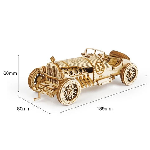 3D Wooden Car Puzzle - DIY Racing Vehicle Assembly Toy for Children