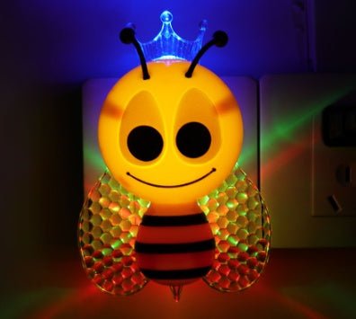 Cartoon LED Night Lamp with Smart Light Sensor – Energy Efficient Night Light