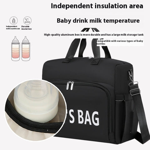 Large Capacity Multifunctional Three-Purpose Diagonal Insulated Mother and Baby Bag