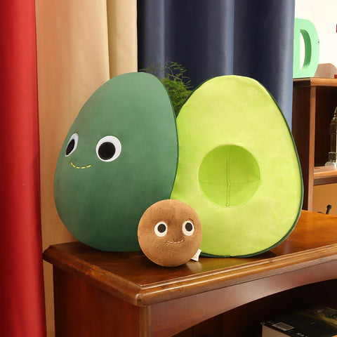 Cute Avocado Plush Toy - Soft Stuffed Doll for Kids, Baby, and Home Decor