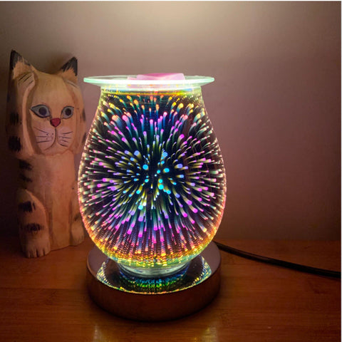 LED Lights Holiday Decoration – 3D Firework Aromatherapy Lamp with Touch Sensor and Luminous Effect