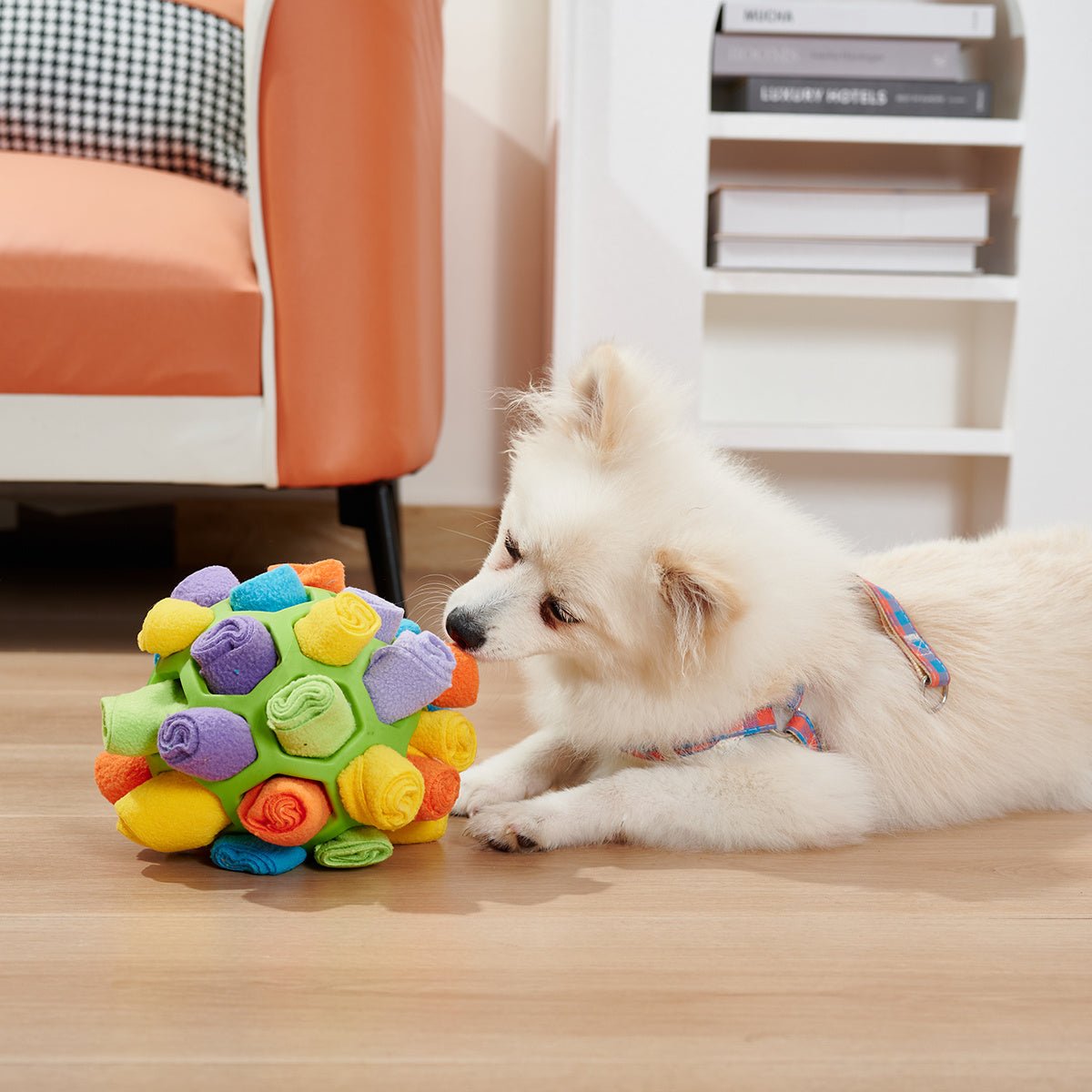 Dog Sniffing Puzzle Ball | Foldable IQ Enhancing Slow Feeder for Pets