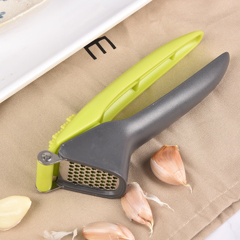 Plastic Garlic Masher with Stainless Steel Handle - Modern and Simple Design