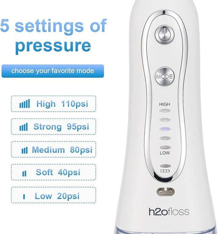 H2O Oral Irrigator - Powerful & Gentle Dental Water Flosser for All Ages